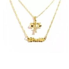 Imagem de Colar Cordão Direito Advogada Folheado Ouro 18k