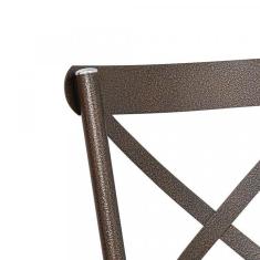 Imagem de Conjunto de Mesa Tampo em Vidro 6 Cadeiras Karina Ciplafe Bronze/Linho Marrom