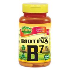 Imagem de Vitamina B7 Biotina 500Mg 60 Cápsulas Unilife Original