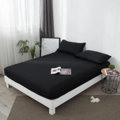 Imagem de Lençol impermeável com faixa elástica Capa de colchão antiderrapante Protetor de colchão macio e respirável Queen/King/Twin/Full, Black, Full 137x190x36cm