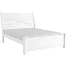 Imagem de Cama Casal 1,40 estrutura em MDF design moderno - Siena-Branco - Bianchi Móveis