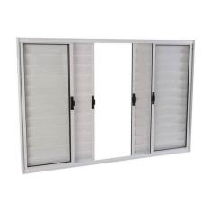 Imagem de Janela Veneziana Em Alum nio 100 X 100 X 8 Cm 6 Folhas V. Bor