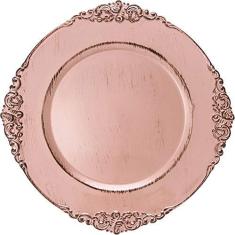 Imagem de Sousplat Galles Barroco Rose Gold Antique