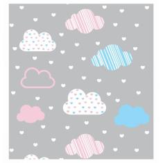 Imagem de Papel De Parede Adesivo Nuvem Infantil 300X52Cm Quarto