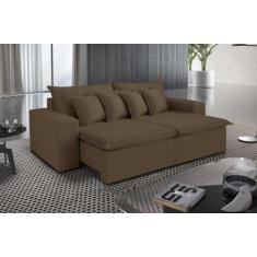 Imagem de Sofá 2,10 Retrátil Topázio Com Molas Bonnel 3 Lugares Fabri Decor