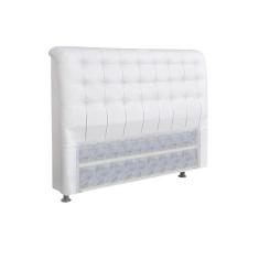 Imagem de Cabeceira Cama Box Estofada Casal Casal Dama Plus Courano Branco Simbal