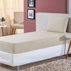 Imagem de Jogo De Lençol Solteiro Malha 100% Algodão 2 Peças Cor Palha