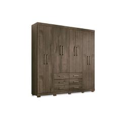 Imagem de Guarda Roupa 8 Portas E 6 Gavetas C Pes Liverpool Ebano Santos Andira