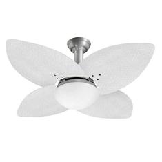 Imagem de Ventilador de Teto Jet Aspen Venti-Delta Prata Rattan Branca 110V