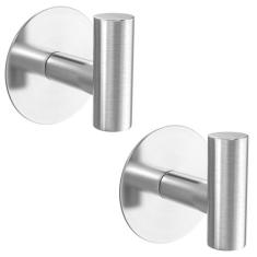 Imagem de VINHOLD Ganchos de parede resistentes de aço inoxidável, ganchos autoadesivos, ganchos de toalha para pendurar roupões, aventais, casacos e chapéus em banheiros, cozinhas e hotéis (pacote com 2,