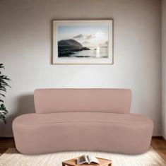 Imagem de Sofá Orgânico 140cm 2 Lugares Antonela Linho Rose