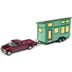 Imagem de Miniaturas ford F-250 2004 1/64 c/trailer johnny lightning