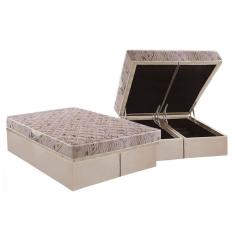 Imagem de Conjunto Box Baú Queen: Colchão Espuma Herval D28 St .Louis + Base Crc Suede Clean(158X198)