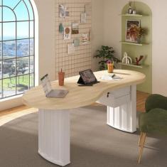 Imagem de Mesa Para Escritório Diretor Organic Com 2 Gavetas - Artany