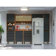 Imagem de Cozinha Compacta Confort 6 pt 8 gv Cinamomo e Grafite