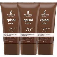 Imagem de Mantecorp Skincare Episol Kit com 3 Unidades – Protetor Solar com Cor FPS70 – Negro 40ml Kit-Unissex