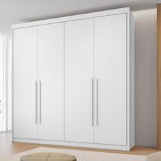 Imagem de Guarda Roupa Casal 4 Portas Bergamo Conquista Móveis, Branco