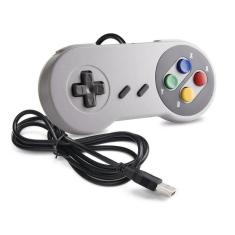 Controle Usb Super Nintendo Snes Para Computador Pc Mac Emulador - Botões  Roxo