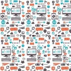 Imagem de Papel De Parede Like Message Tweet Wifi Emoticon Autocolante