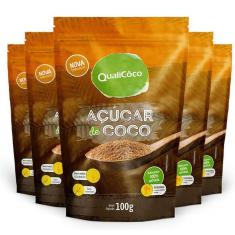 Imagem de Kit 5 Açúcar De Coco Natural Qualicôco 100G