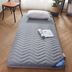 Imagem de Konsilsa Colchão tradicional japonês de futon tatami, colchão de futon fino tamanho king size solteiro cama de hóspedes dormitório colchão colchão de colchão dobrável portátil