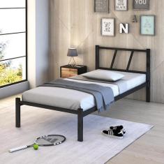Imagem de Cama De Solteiro Industrial Ferro/Aço - Duarte