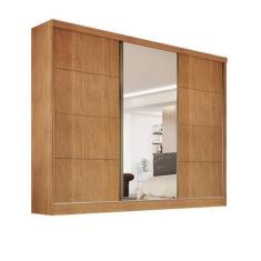 Imagem de Guarda-Roupa 1 Portas Espelhada Mdf 6 Gavetas - Bergamo-Nature - Bianc