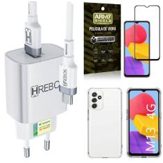 Imagem de Capinha Galaxy M13 + Carregador Turbo Tipo C + Película 3D