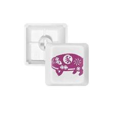 Imagem de Year of Pig Animal Chinês Padrão Zodíaco Teclado Mecânico PBT Kit de Atualização para Jogos