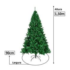 Imagem de Árvore De Natal Alemã Verde 1,50m 560 Galhos Pinheiro - Taira Home