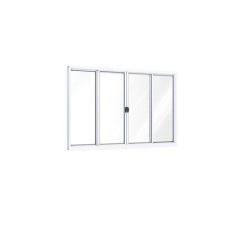 Imagem de Janela de Alumínio de Correr 100x120cm 4 Folhas Riobras