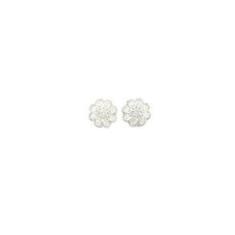 Imagem de Brinco Prata Rodium Flor Cravejado Zirconia