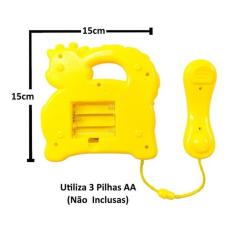Imagem de Brinquedo Telefone Infantil Musical Bebê Educativo Girafinha