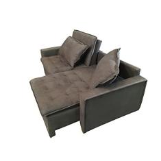 Imagem de Sofa Cama Casal Veludo Cinza Filadélfia REC ESTOFADOS