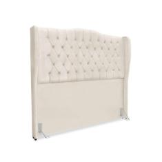 Imagem de Cabeceira De Cama Box Queen 160 Cm Dubai Premium - Veludo Bege Claro