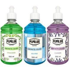Imagem de 3 Sabonetes Liquido Erva-Doce Lavanda E Neutro 500ml Pepilon