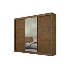 Imagem de Guarda Roupa Casal Los Angeles 3 Portas de Correr Com Espelho 100 % MDF Portas Flex D Doro Móveis Ypê