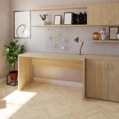 Imagem de Mesa para Escritório 180cmx60cm 25mm Bramov Móveis Carvalho Mel