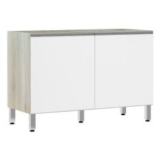 Imagem de Balcão De Pia Sem Tamp 120cm Lis Legno Crem e Branco Mat