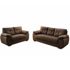 Imagem de Sofá Rondomóveis R150 3 E 2 Lugares Malta Revestimento Em Tecido Velud