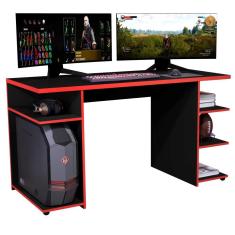 Imagem de Mesa Gamer Escrivaninha Mesa De Computador Xp Black/Vermelho