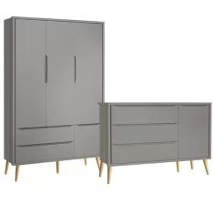 Imagem de Guarda Roupa 3 Portas E C moda Com Porta Theo P s Madeira Nat