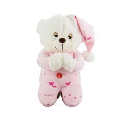 Imagem de Urso Pijama Rosa Reza 36Cm - Pelúcia