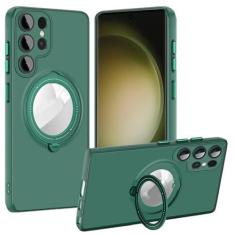 Imagem de Capa magnética transparente fosca para Samsung S22 Ultra S23 Plus Capa de suporte dobrável invisível para Galaxy S23 Ultra, verde, para Samsung S23Plus