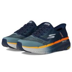 Imagem de Skechers Tênis masculino Hands Free Slip-ins Max Cushion Premier 2.0, Azul-marinho/laranja, 38