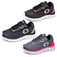 Imagem de Kit 3 Tênis Infantil Feminino Evoltenn Impacto Cinza, Cinza, 34