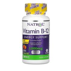 Imagem de Vitamina B12 5000mcg 100tbs Natrol Sublingual Dissolução Rápida