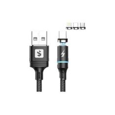 Imagem de Cabo Carregador Magnético 3 Em 1 Micro Usb Tipo C Lightning