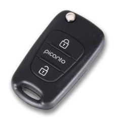 Imagem de Kit Carcaça Para Chave Canivete Kia Picanto 3 Botões+Lâmina