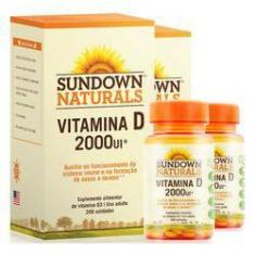 Imagem de Kit 2 Vitamina D 2000UI da Sundown Naturals com 200 cápsulas